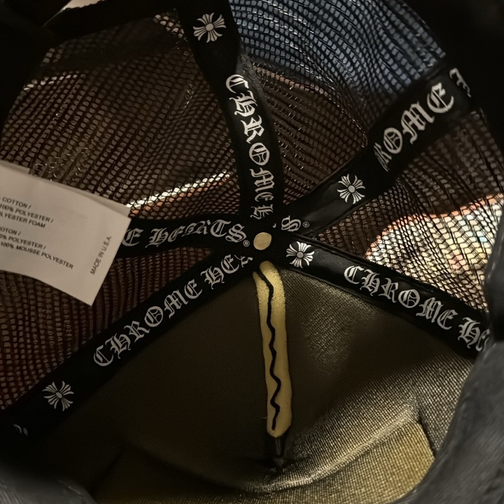 Chrome Hearts Rare FOTI CH PATCH BLACK/BLACK TRUCKER CAP - Picture 5 of 6